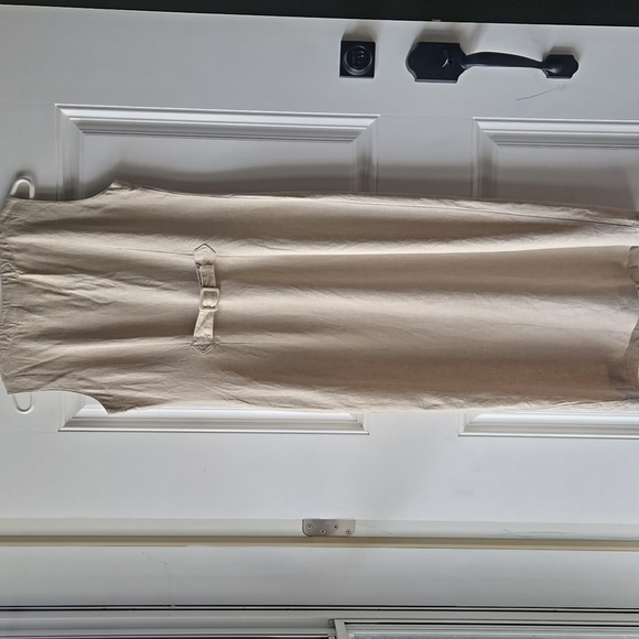 St. John's Bay Linen Blend Sleevelss Button Down Midi Dress - Picture 5 of 7